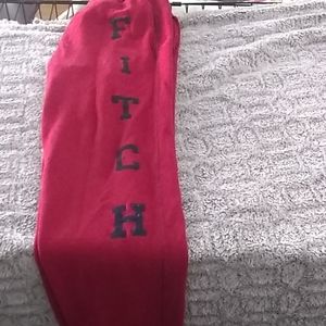 Red Abercrombie and Fitch sweatpants